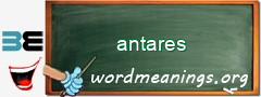 WordMeaning blackboard for antares